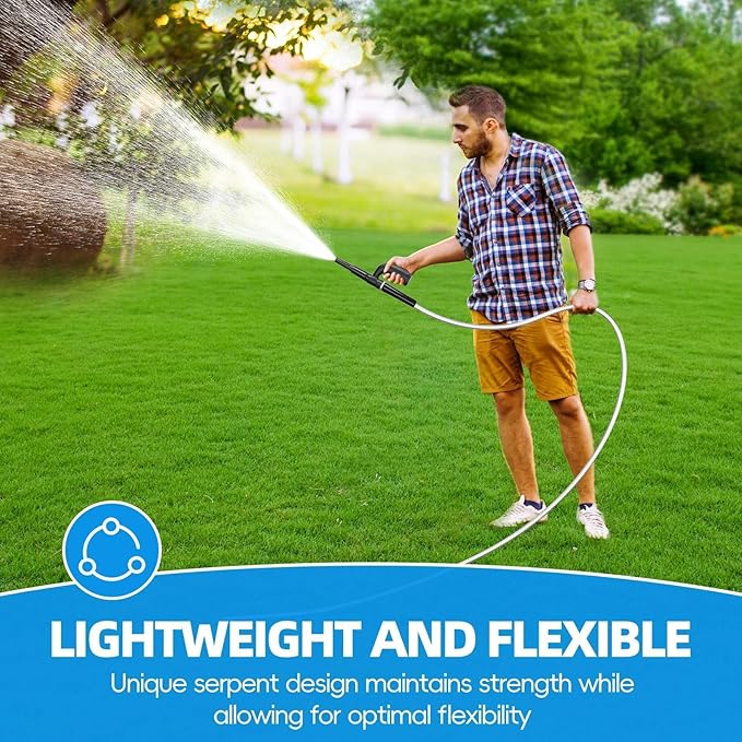 SPECILITE Metal Garden Hose 100ft Heavy Duty 304 Stainless Steel Water Pipe for Yard, Outdoor - Durable, Tough & Flexible, Kink & Tangle Free, Pet-proof, Puncture Resistant with Independent Grip