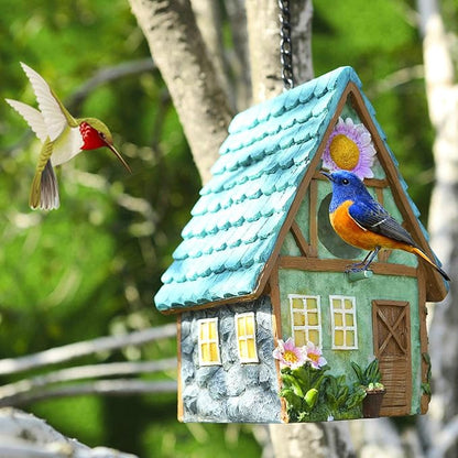 Bird Houses for Outside Clearance Hanging Birdhouses for Outdoors Bluebird Houses for Outside Nesting Box for Bird Lovers Tree Swallow Finch Wild Birds Wren Chickadee1