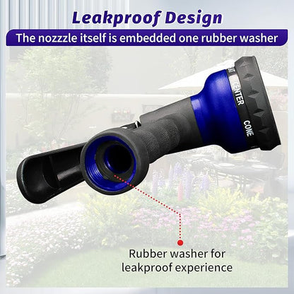 AUTOMAN Garden Hose Nozzle, Water Sprayer Nozzle with 7 Adjustable Watering Patterns,Slip Resistant Nozzle for Plants,Lawn,Washing Cars,Window Cleaning,Showering Pets & Outdoor Fun.