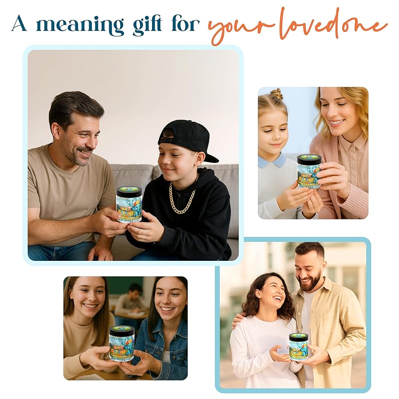 Positive Elephant Jar with 60 Daily Affirmation Cards, Emotional Support Elephant, Elephant Decor, Office Desk Accessories, Gift for Teenage Girl, Mens Birthday Gift, Appreciation Gifts