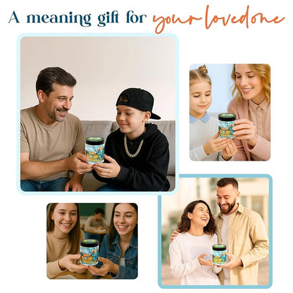 Positive Elephant Jar with 60 Daily Affirmation Cards, Emotional Support Elephant, Elephant Decor, Office Desk Accessories, Gift for Teenage Girl, Mens Birthday Gift, Appreciation Gifts