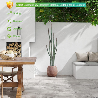Tall Faux Cactus Plant，62in Realistic Texture Tall Fake Plant, Artificial Cactus Large with White Planter Indoor Outdoor for Home Office Living Room Bedroom Foyer Porch Decor.