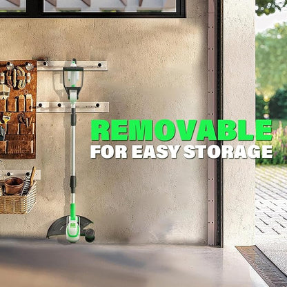 SOYUS 20V Cordless Electric Weed Wacker, 12 Inch String Trimmer Battery Powered with Auto Line Feed, Lightweight Grass Trimmer for Lawn Trimming/Edging with 2X 2.0 Ah Battery and Charger