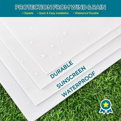 10 Pack Lawn Signs Corrugated Plastic 17x12 Inches Blank Yard Signs with Stakes for Yard Sale Sign Outdoor, Garage Sale, Open House, Estate Sale, Guidepost, Birthday Party