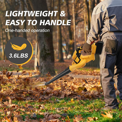 Leaf Blower Cordless, 21V Cordless Blower with 2 x 3.0Ah Battery, 540CFM 140 MPH Battery Powered Leaf Blower, Lightweight Handheld Blower for Lawn Care, Patio, Dust, Blowing Leaves, Snow