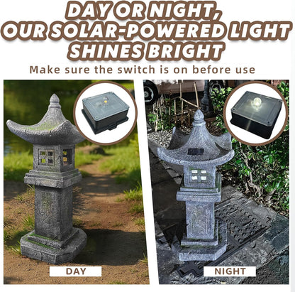 Solar-Powered Pagoda Lamp