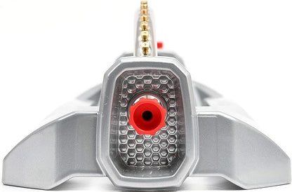 Eden 94115 Metal 2-Way Oscillating Sprinkler for Lawn and Garden w/Quick Connect Starter Set, 20 Brass Nozzles, Covers up to 4,300 sq. ft