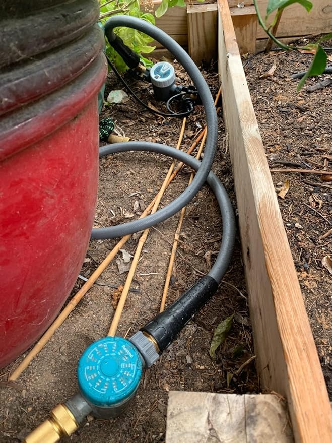 YOTOO Heavy Duty Hybrid Garden Lead in Water Hose 5/8-Inch by 5-Feet 150 PSI, Kink Resistant, All-Weather Flexible with Swivel Grip Handle and 3/4" GHT Solid Brass Fittings, Gray