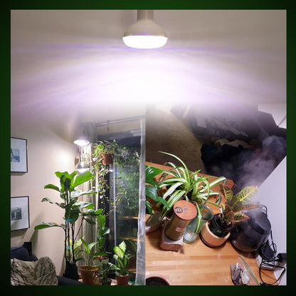 BR30 Led Grow Light Bulbs for Indoor Plants Full Spectrum,E26 BR30 Floodlight Plant Sun Grow Lamp 15W 1800lm,150-200 Watt Equivalent,Balanced Spectrum 5000K Red Blue for Seeds Greens,Flowers,1Pcs