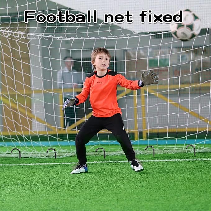 Black Rebar Stakes 12inx6mm Galvanized J Hook 10pcs – Heavy Duty Ground Tent Stakes for Fence,Bounce House,Outdoor Plants,Artificial Turf,Dog Coop,Metal Stakes for Christmas Decorations