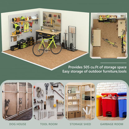 10x12 FT Metal Storage Shed with Window,Outdoor Storage Building,Large Backyard Sheds,Waterproof Outside Storage Sheds