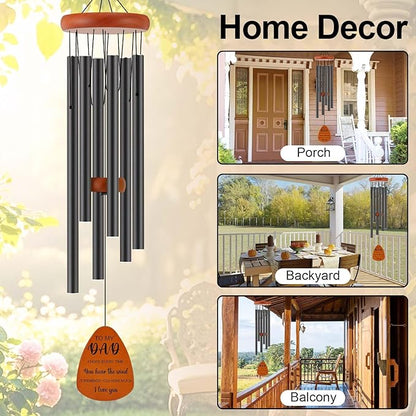 Dad Birthday Gifts from Daughter Son, Dad Gifts for Birthday, Fathers Day, Thanksgiving, Christmas, 32 Inch Wind Chimes Gift for Home Decor