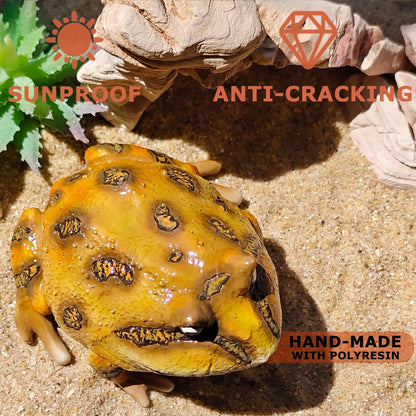 Sunthus Frog Toad Sculptures Garden Statues Yard Art Resin Decorations Outdoor Decor (Brown, Standard)