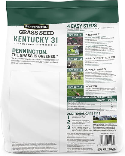 Pennington Kentucky 31 Tall Fescue Penkoted Grass Seed 3 lb