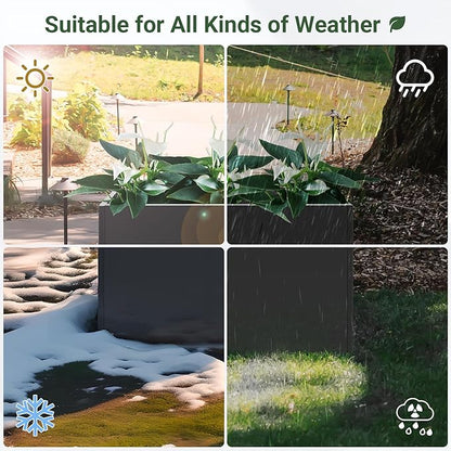 Metal Planter 36” x 12” x 24”, Heavy Duty Tall Rectangle Planter Box with Removable Insert Shelves for Porch, Garden, Patio, Yard