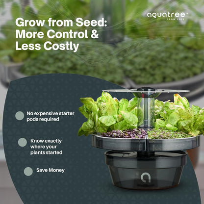 ATL1 Hydroponic Growing System Kit Garden Indoor Tabletop Garden Planter Tower with Self Watering & LED Light - Hydroponic Microgreens, Lettuce, Herbs, Sprouts in Your Home & Kitchen