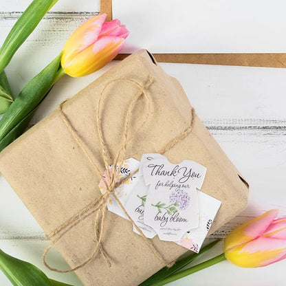 Onesie Seed Paper – 5 Hydrangea Baby Shower Favors for Guests with Wildflower Seeds, Writable & Plantable, Baby Shower Gifts for Guest