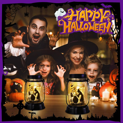 kyoryuger Halloween Decorations Halloween Decor Witch Solar Lanterns Witch Decorations Outdoor Lights Solar Garden for Yard, Patio,Backyard,Porch Torches Lights