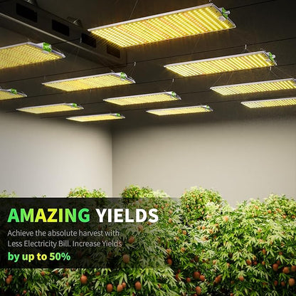 BESTVA 2025 Upgraded BP2000 LED Grow Light with High Yield Diodes & Dimmable Full Spectrum Plant Light for Indoor Plants Seedling Veg and Bloom Grow Lamp for 4x2/3x3 Grow Tent