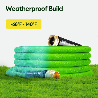 25 ft Garden Hose, 5/8 in ID, Heavy-Duty, Leakproof, Kink-Resistant Water Hose with Swivel Brass Fittings, 600 PSI Burst Rating, Ideal for Car Wash & Lawn Watering