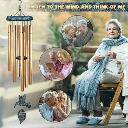 Sympathy Wind Chimes for Outside Deep Tone, Memorial for Loss of Loved One Prime, Bereavement Condolence Remembrance Funeral Gifts for Grieving Friends Loss of Mother Father
