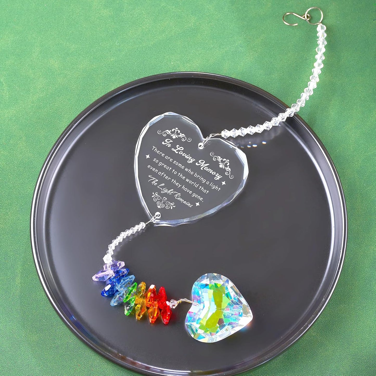 Sympathy Gifts for Loss of Loved one Memorial Gifts for Loss of mom dad Bereavement Ideas Crystal Suncatcher (Love Memorial)