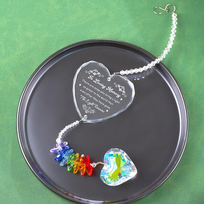 Sympathy Gifts for Loss of Loved one Memorial Gifts for Loss of mom dad Bereavement Ideas Crystal Suncatcher (Love Memorial)