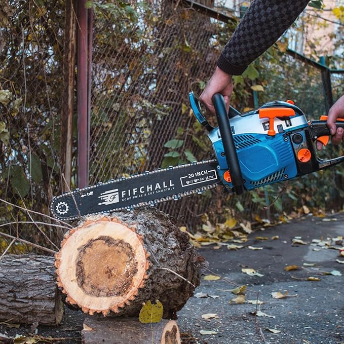 20 Inch Chainsaw Bar & Chain Combo for Husqvarna 20" 72 Drive Links 3/8" Pitch .050" Gauge Fits Husqvarna 455 Rancher 555 Rancher 570 576XP 257 365 372XP, Poulan PP5020AV PR5020 (3 Chains+ 1Bar)