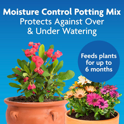 Miracle-Gro Moisture Control Potting Mix, for Container Plants, Protects Against Over- and Under-Watering, 16 qt., 2-Pack