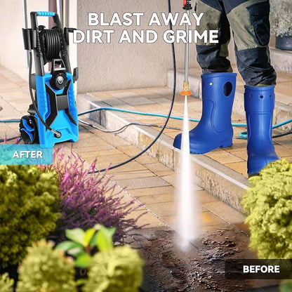 Pressure Cleaner 5000 PSI 3.0 GPM Adjustable Pressure, Power Cleaners Powered with 33ft Pressure Hose, 4 Nozzles and 500ml Foam Cannon, Cleaner Machine for Home, Car, Blue