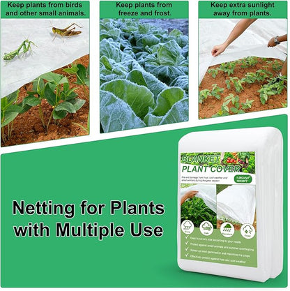 YDSL Plant Cover 10 Ft x 33 Ft Plant Covers Freeze Protection with Ultra Fine Mesh Reusable Floating Row Cover Netting for Plants Vegetables Flowers Fruits Frost Sun Protection 1.06oz/yd²