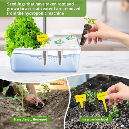 76 pcs Seed Pod Kit for Aerogarden,Grow Anything Kit for Indoor Hydroponics with 15 Grow Sponges 15 Pod Labels,15 Grow Baskets,15 Grow Domes,15 Tags,1 Tweezer.