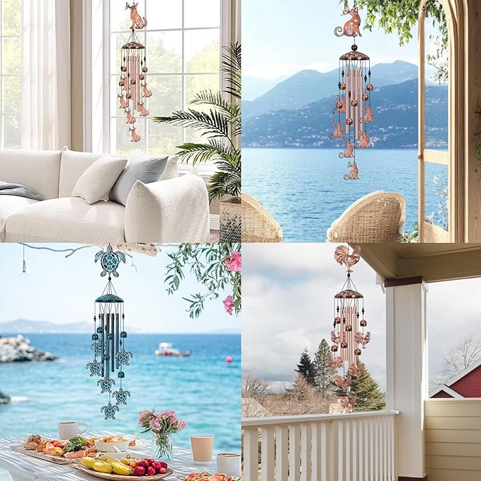 German Shepherd Wind Chimes for Outside, Memorial Decor for Women, Men - Dog Lover Chimes for Patio, Garden