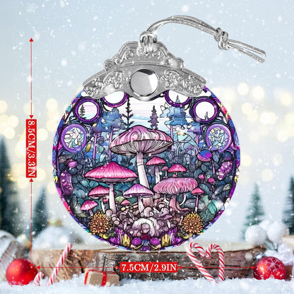 Mushroom Stained Glass Suncatcher, Jocidea Mushroom Ornament, Mushroom Christmas Ornament, Holidays Ornaments, Christmas Tree Ornament, Mushroom Decor, Gifts for Mushroom Lovers