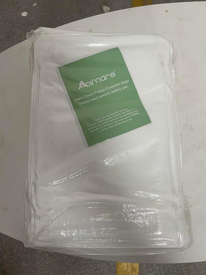 Abimars Thicker Plant Covers Freeze Protection Jacket 2.36 oz/yd², 6.6'x6.6' Reusable Winter Plant Covers with Drawstring & Zipper, 2 Pack Light, Porous Fabric for Plant Breathing