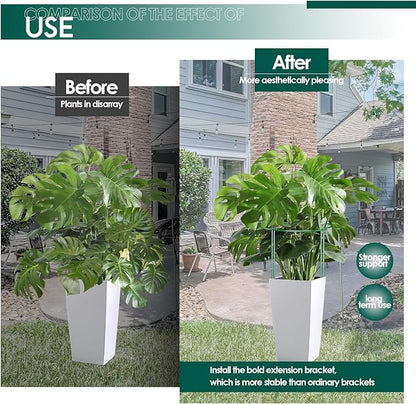 10 Pack 30 Inch Plant Support Stakes, Heavy-Duty Half Round Peony Support Ring Cage, Metal Garden Plant Stakes for Outdoor Plants - Peony, Tomato, Hydrangea with Cuttable Plant Ties