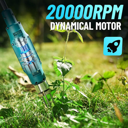 SEESII Next-Gen Electric Stand Up Weed Puller Tool with 20000RPM High-Torque Motor, Battery Powered Garden Weeder 3-Claw Steel Head for Smooth Weeding (Electric Weed Puller-Two Battery)