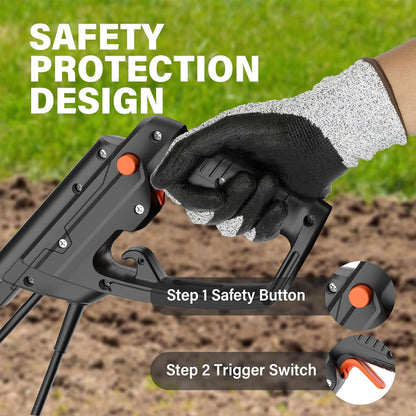 MAXLANDER Electric Tiller Cultivator, 14 Inch 12 Amp Corded Tiller for Gardening with Foldable Handle, 4 Steel Tines, Garden Rototiller with Wheels for Lawn Yard Soil Cultivation