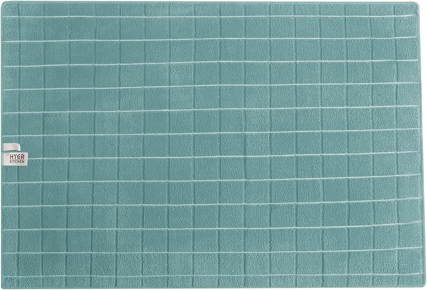 Microfiber Dish Towels - Soft, Super Absorbent and Lint Free Kitchen Towels - 8 Pack (Lattice Designed Lake Blue Colors) - 26 x 18 Inch