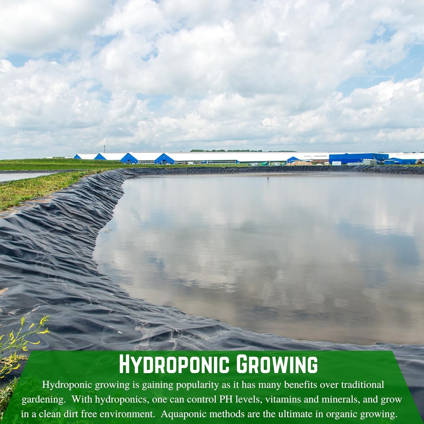 Farm Plastic Supply - Dura-Smooth Hydroponics Plastic Liner 20 mil Black/White - Hydroponic Growing Kit, Hydroponic Liner, Hydroponics, Hydroponic Growing, Pond Liner, Durasmooth (18' x 10')