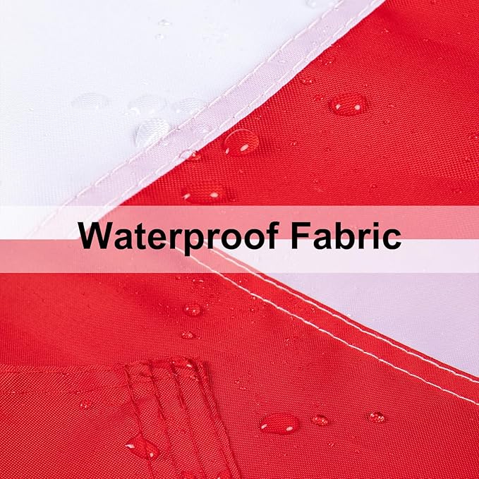 3x5 FT Outdoor Canada Flag Canadian National Flag with Embroidered Maple Leaf Heavy Duty 210D Nylon Sewn Stripes with 2 Brass Grommets for Garden, Home & Wall Decor