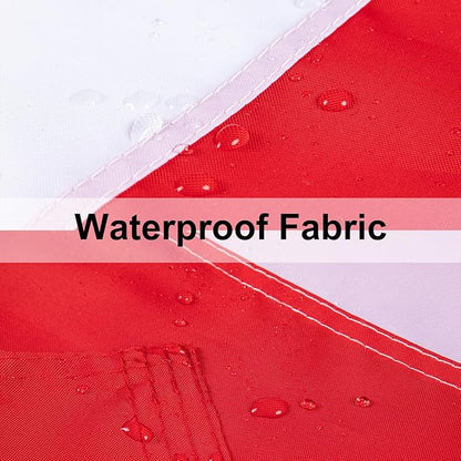 3x5 FT Outdoor Canada Flag Canadian National Flag with Embroidered Maple Leaf Heavy Duty 210D Nylon Sewn Stripes with 2 Brass Grommets for Garden, Home & Wall Decor