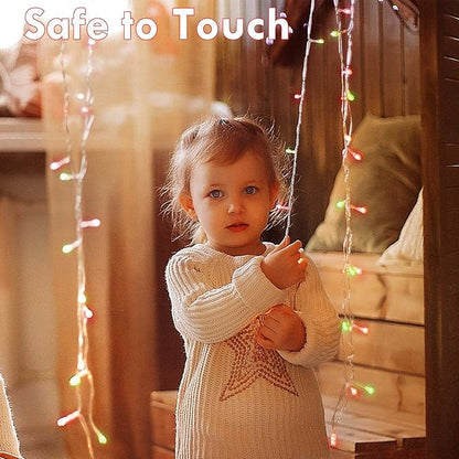 Upgraded Connectable 200 LED Christmas String Lights Outdoor Indoor, 66FT Red and Green Christmas Lights 13 Modes, Waterproof Twinkle Fairy Lights Plug in Clear Wire for Tree, Bedroom Decoration