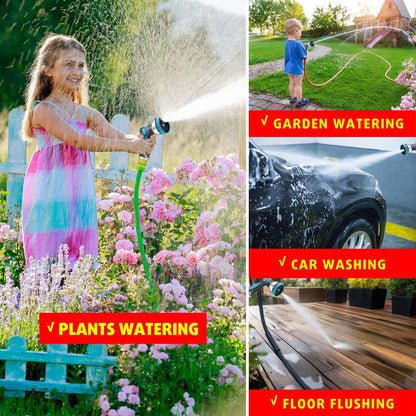 Garden Hose Nozzle, Durable High Pressure Water Hose Sprayer Nozzle with 10 Patterns for Watering Plants, Washing Cars, Cleaning Patio, Showering Pets