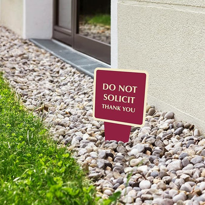 SmartSign Custom Yard Stake Sign - Add Your Message, 6" x 12", 120 mil Aluminum Composite with Overcoat for Outside, Square Shape with Integrated Ground Stakes, Reflective Option, USA-Made