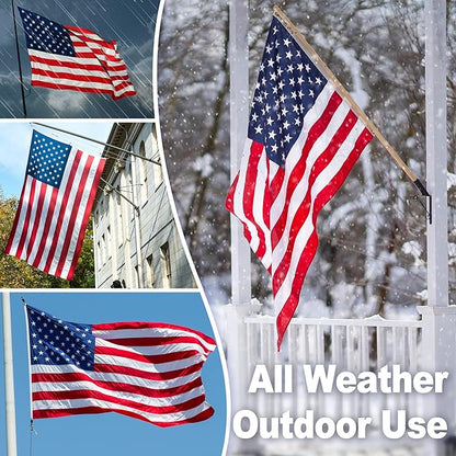 XIFAN Premium American Flag 4x6 ft Outdoor Outside, Heavy Duty Polyester Large USA Flag, the Strongest Longest Lasting with Embroidered Stars/Sewn Stripes/Brass Grommets/UV Protection
