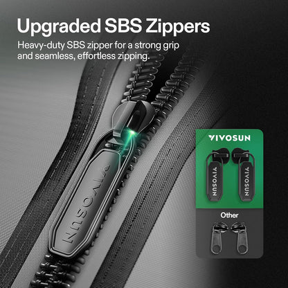 VIVOSUN G336 36"x36"x72" Grow Tent, 3x3 FT Advanced Gray Mylar Tent with 19mm Poles, Observation Window and Floor Tray for Hydroponic Plants for VS2000/VS3000