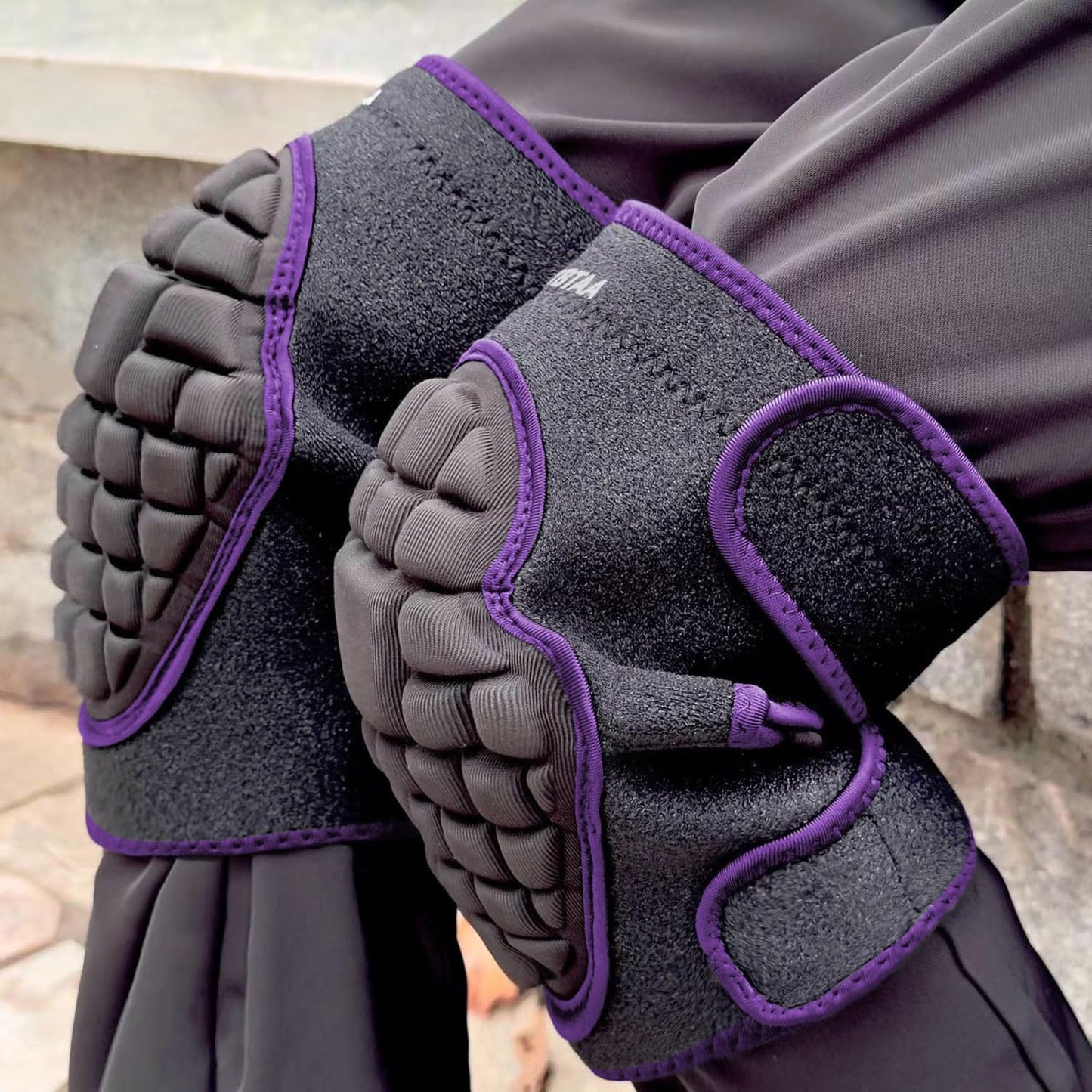 Men Women Knee Pads for Cleaning, Soft Flooring Kneepads for Garden Yard Construction Work, Comfortable Kneeling Pad for Floor Carpet Installers Mechanic, Gardener's Knee Protectors for Adult, Purple M (1 Pair)