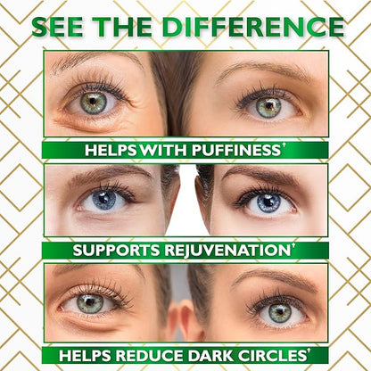 Under Eye Patches for Puffy Eyes, Dark Circles, Undereye Bags - Green Tea Skincare Treatment Mask for Wrinkles, Puffiness Reducer - Hyaluronic Acid, Collagen,Caffeine - Gifts for Women & Men - 60 Pads