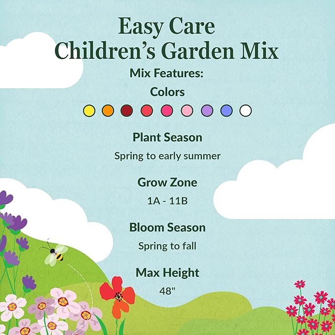 Ferry-Morse Easy Care Children’s Garden Mix Bulk Flower Seeds, 1lb